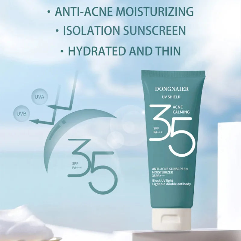 DONGNAIER Acne-Removing Hydrating Sunscreen Spray SPF35 PA+++ with Salicylic Acid Panthenol Double-Protection for All Skin Types