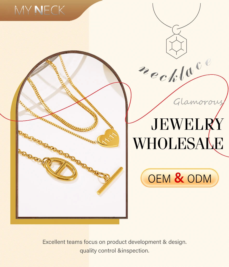 MYNECK Factory's Premium 18K Gold Plated Stainless Steel Starfish Pendant Necklace Fashionable Jewelry for Christian Graduation