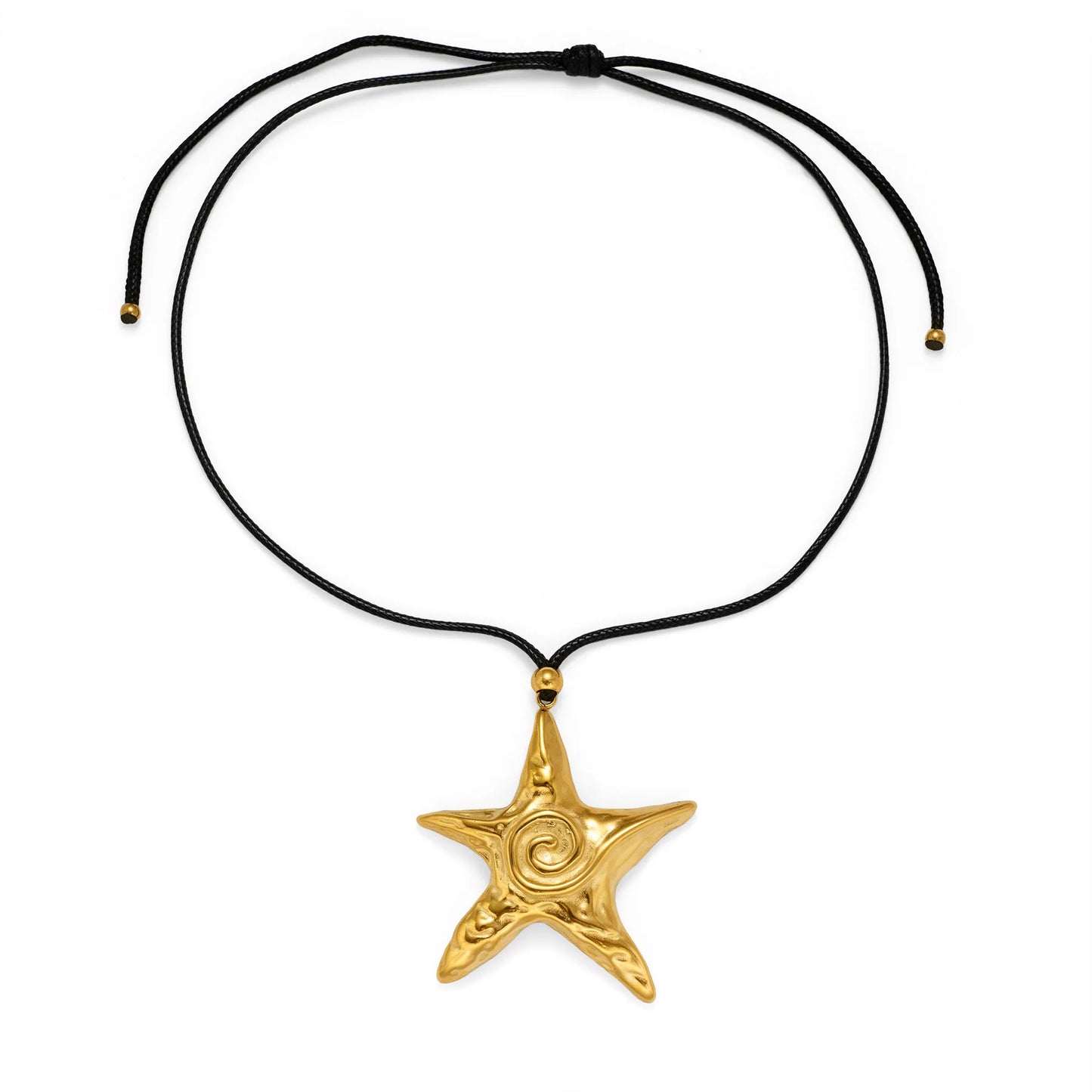 MYNECK Factory's Premium 18K Gold Plated Stainless Steel Starfish Pendant Necklace Fashionable Jewelry for Christian Graduation