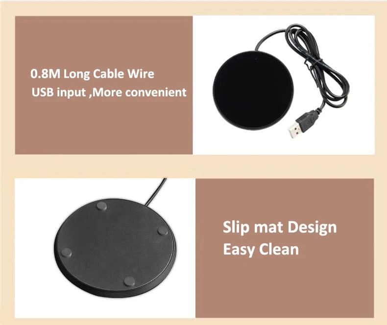 Cup Heater Mug Warmer USB Constant Warming Mat Coffee Milk Tea Water Heating Pad Electric Thermostatic Coaster Mini Cup Warmer